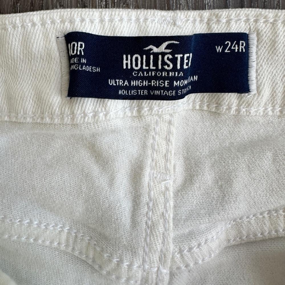 Hollister Ultra High-Rise Mom Jeans White W24R Women’s Denim Pants - Picture 5 of 9